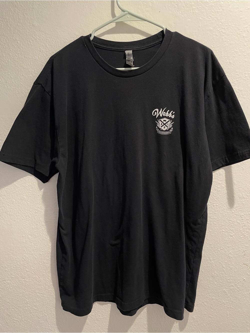 Webbs Grainworks Brewery Distillery Graphic T Shirt Mens Black Crest Logo Tee